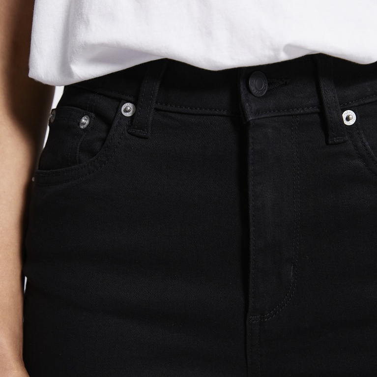 High waist flare jeans "Snake Flare" Black-Black